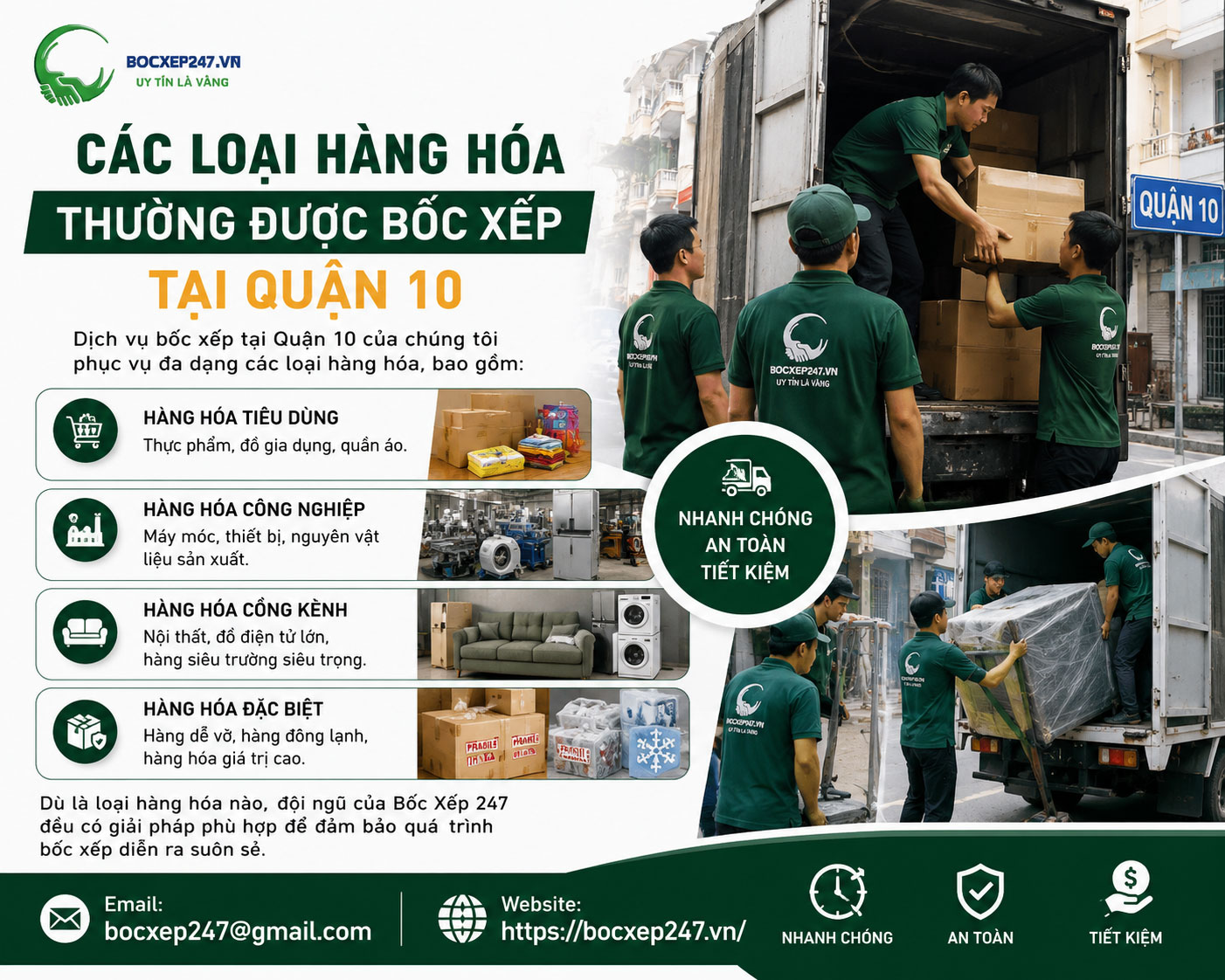 Các Loại Hàng Hóa Thường Được Bốc Xếp Tại Quận 10