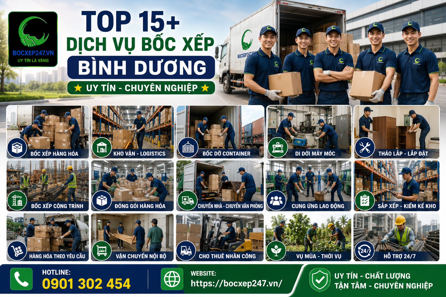 Top 15+ Dịch Vụ Bốc Xếp Bình Dương Uy Tín, Chuyên Nghiệp