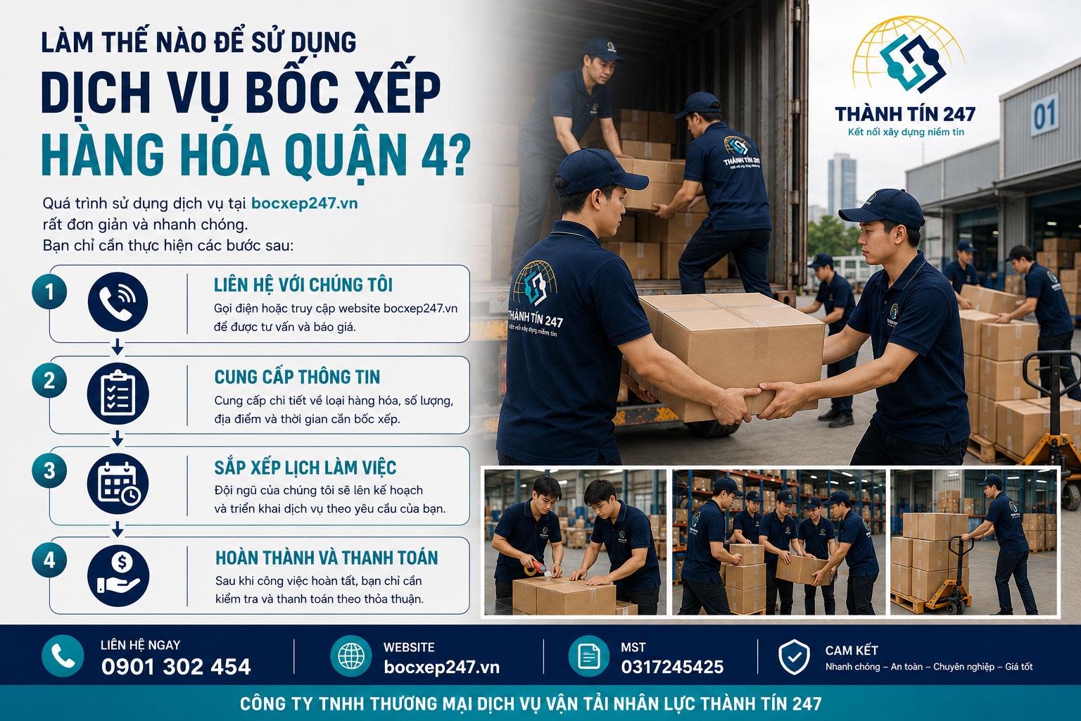 Làm Thế Nào Để Sử Dụng Dịch Vụ Bốc Xếp Hàng Hóa Quận 4?