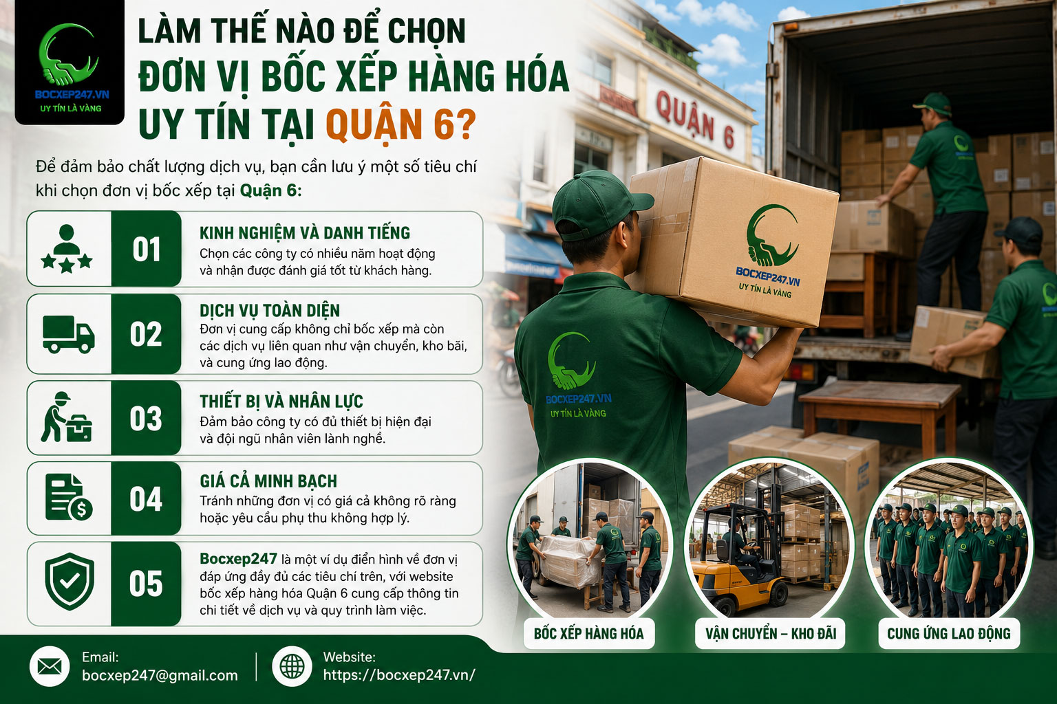 Làm Thế Nào Để Chọn Đơn Vị Bốc Xếp Hàng Hóa Uy Tín Tại Quận 6?