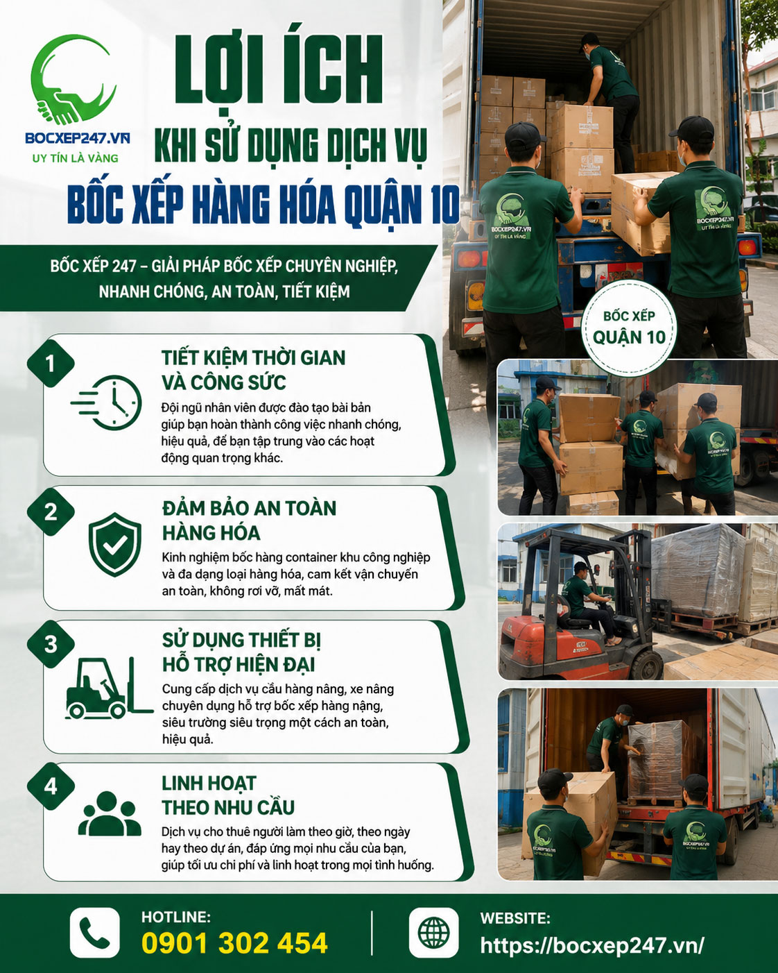 Lợi Ích Khi Sử Dụng Dịch Vụ Bốc Xếp Hàng Hóa Quận 10