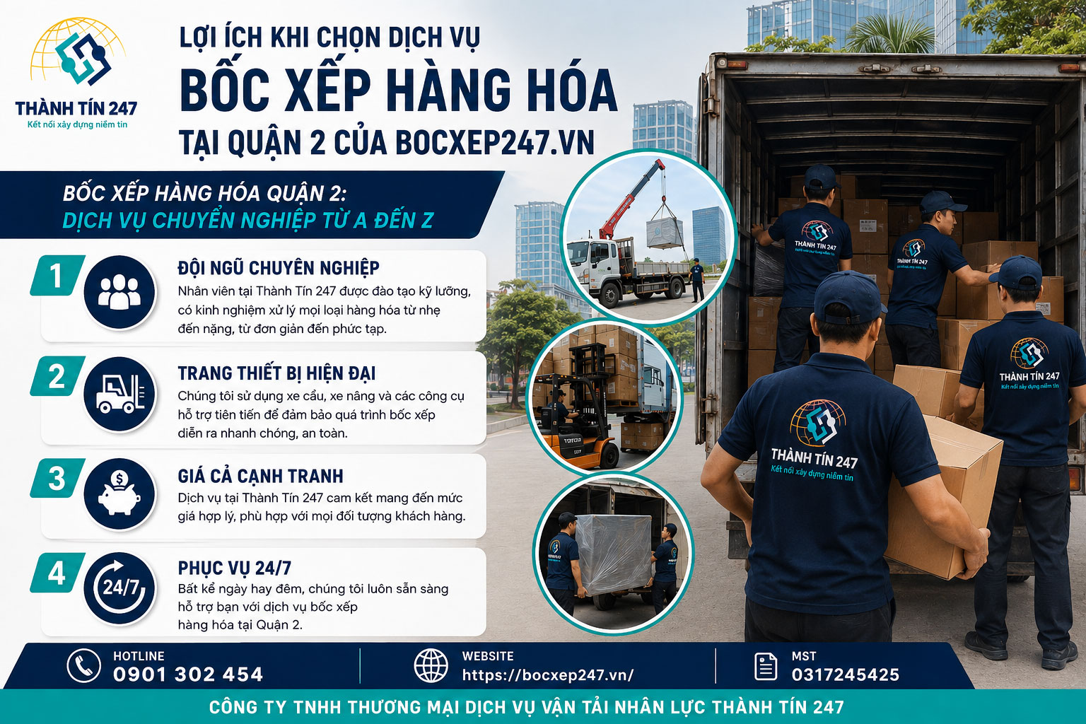 Lợi Ích Khi Chọn Dịch Vụ Bốc Xếp Hàng Hóa Tại Quận 2 Của Bocxep247.vn