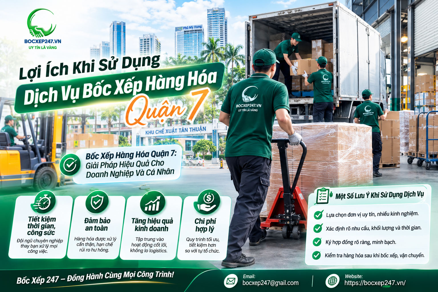 Lợi Ích Khi Sử Dụng Dịch Vụ Bốc Xếp Hàng Hóa Quận 7
