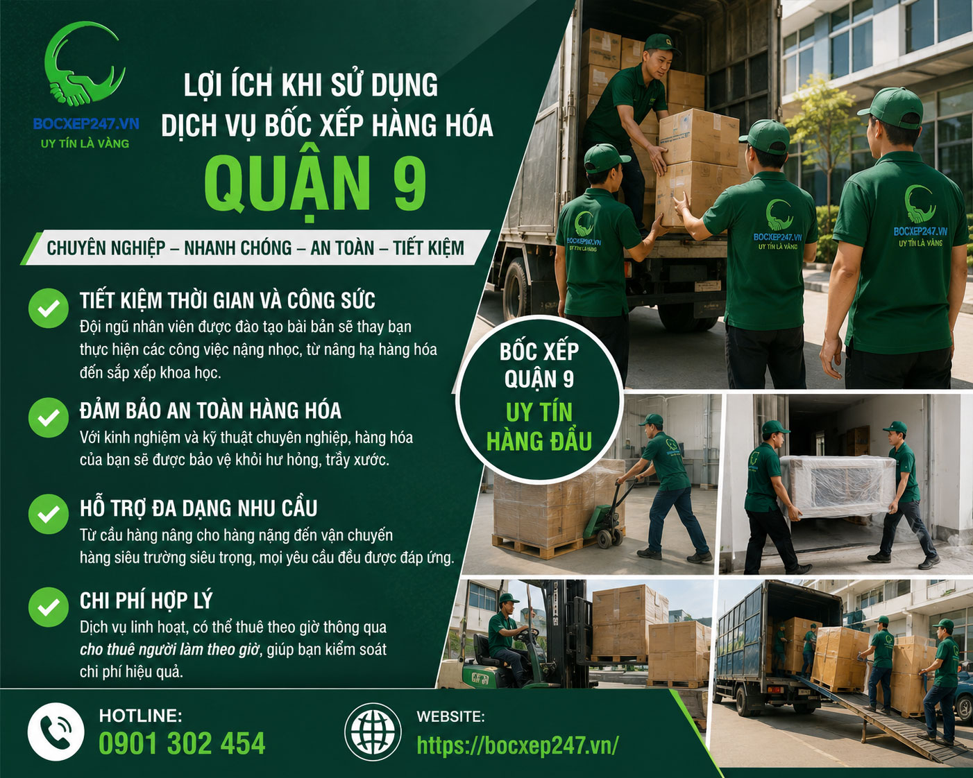 Lợi Ích Khi Sử Dụng Dịch Vụ Bốc Xếp Hàng Hóa Quận 9