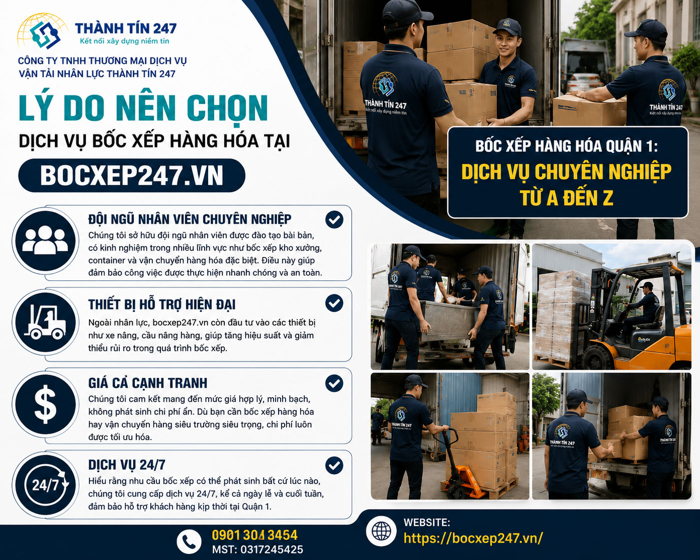 Lý Do Nên Chọn Dịch Vụ Bốc Xếp Hàng Hóa Tại bocxep247.vn