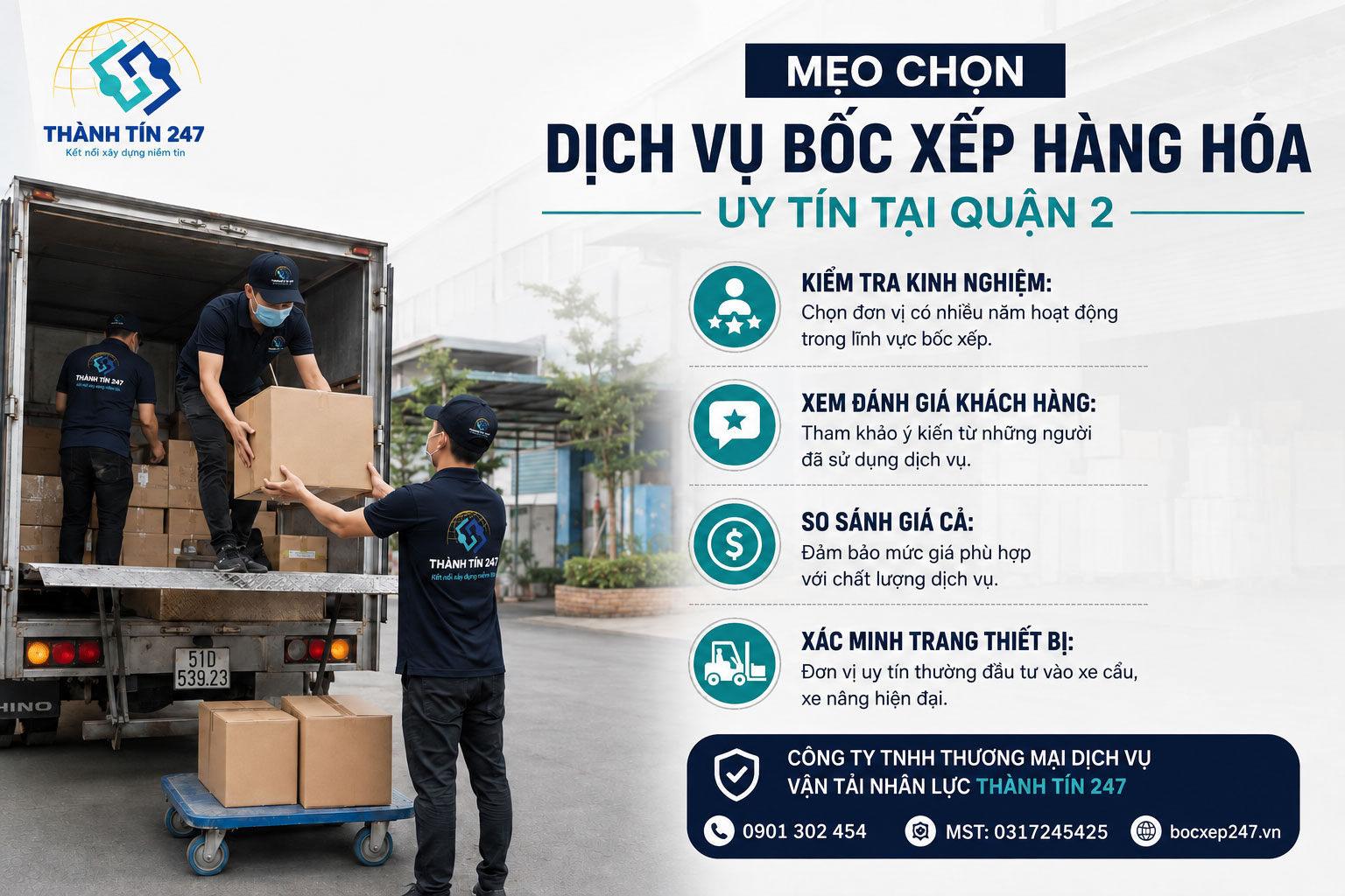 Mẹo Chọn Dịch Vụ Bốc Xếp Hàng Hóa Uy Tín Tại Quận 2