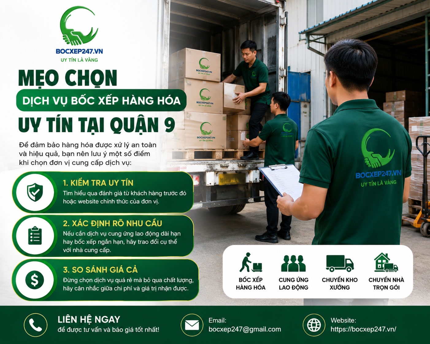 Mẹo Chọn Dịch Vụ Bốc Xếp Hàng Hóa Uy Tín Tại Quận 9