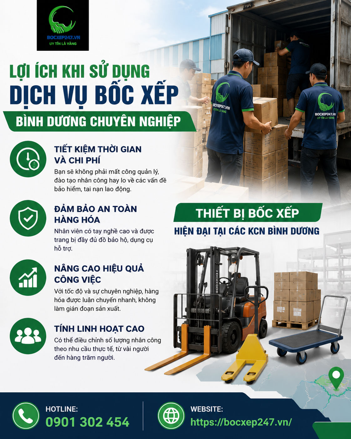 Lợi Ích Khi Sử Dụng Dịch Vụ Bốc Xếp Bình Dương Chuyên Nghiệp