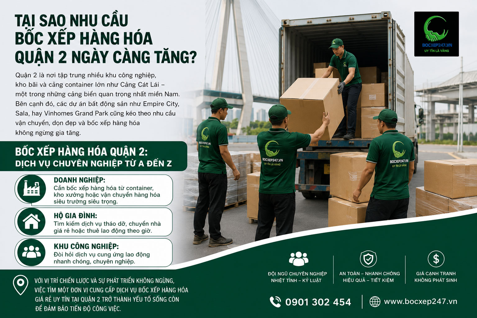 Tại Sao Nhu Cầu Bốc Xếp Hàng Hóa Quận 2 Ngày Càng Tăng?
