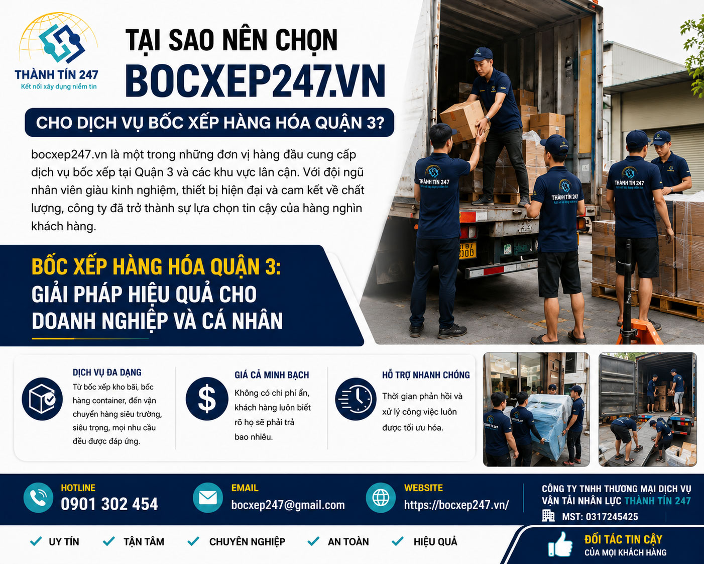Tại Sao Dịch Vụ Bốc Xếp Hàng Hóa Quận 3 Lại Quan Trọng?