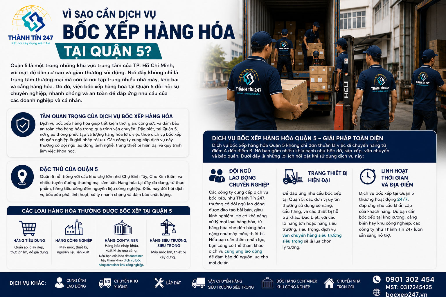 Vì Sao Cần Dịch Vụ Bốc Xếp Hàng Hóa Tại Quận 5?
