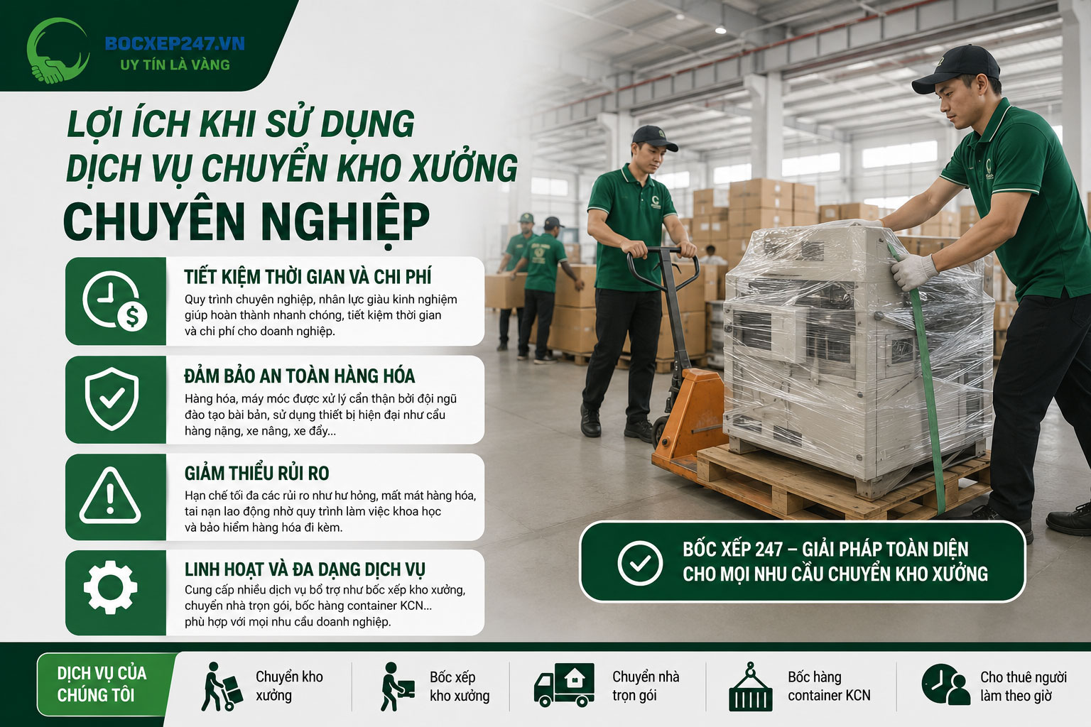 Lợi Ích Khi Sử Dụng Dịch Vụ Chuyển Kho Xưởng Chuyên Nghiệp