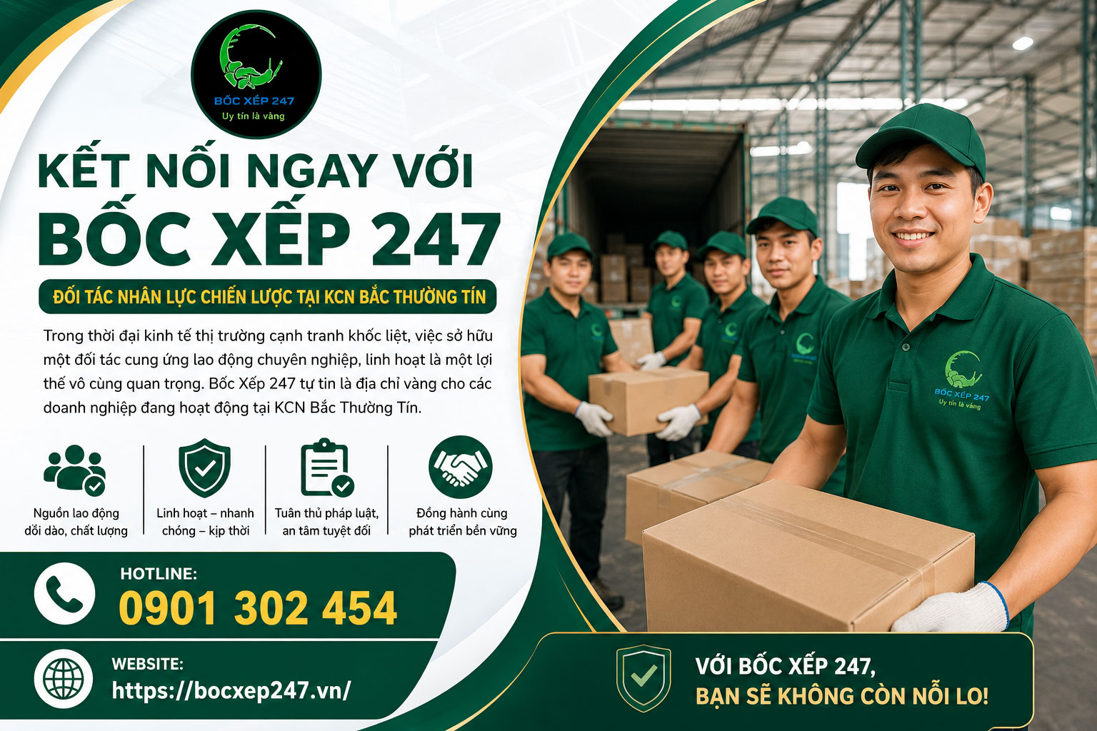 Kết nối ngay với Thành Tín 247 – Đối tác nhân lực chiến lược tại KCN Bắc Thường Tín