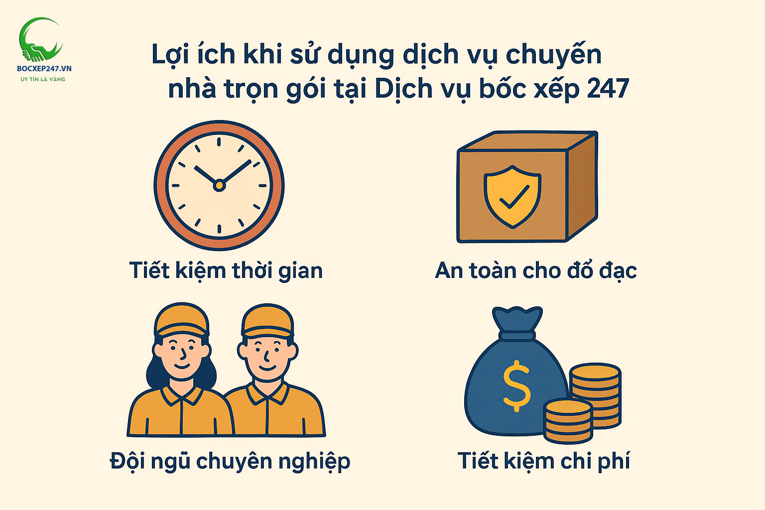 Lợi ích khi sử dụng dịch vụ chuyển nhà trọn gói tại Dịch vụ bốc xếp 247