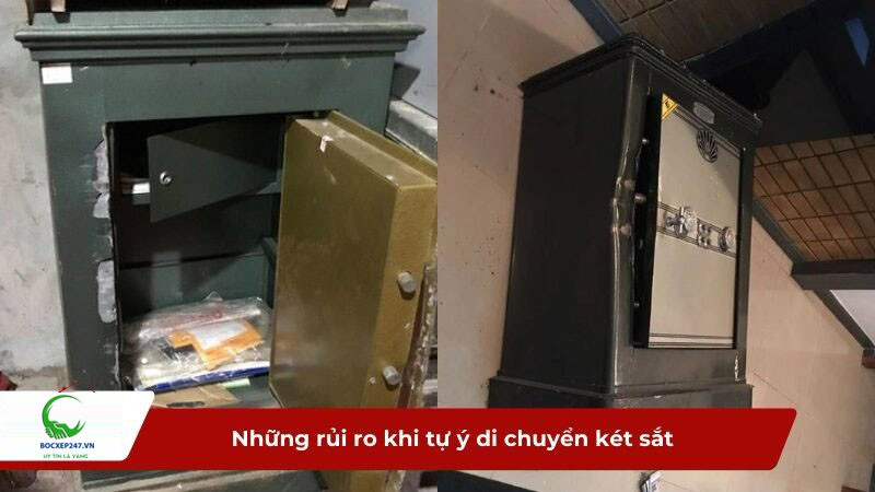 Những rủi ro khi tự ý di chuyển két sắt