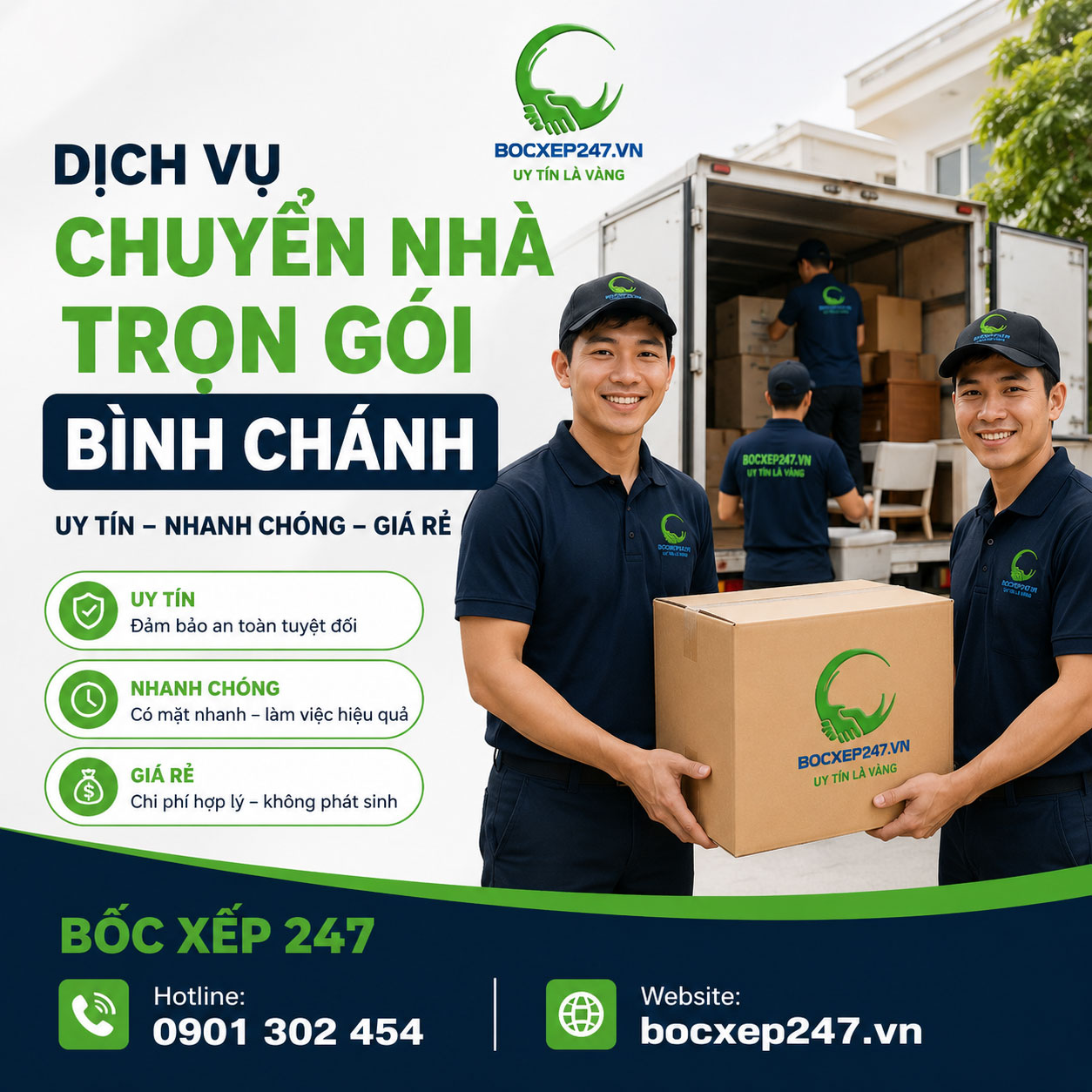 Dịch Vụ Chuyển Nhà Trọn Gói Bình Chánh Uy Tín, Nhanh Chóng, Giá Rẻ