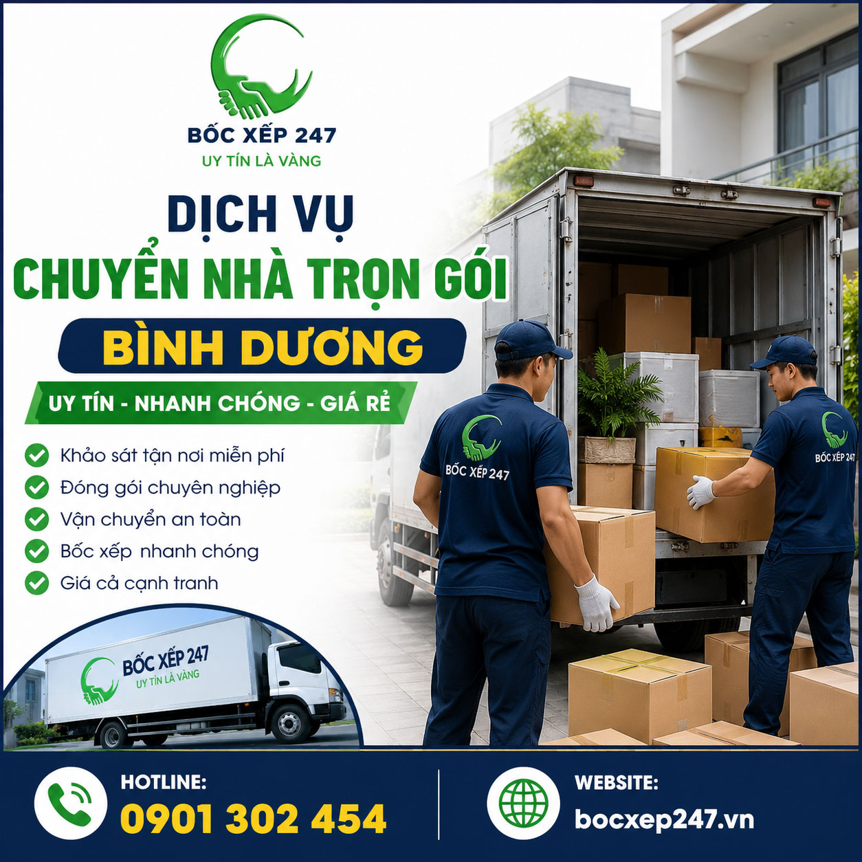 Dịch Vụ Chuyển Nhà Trọn Gói Bình Dương Uy Tín, Nhanh Chóng, Giá Rẻ