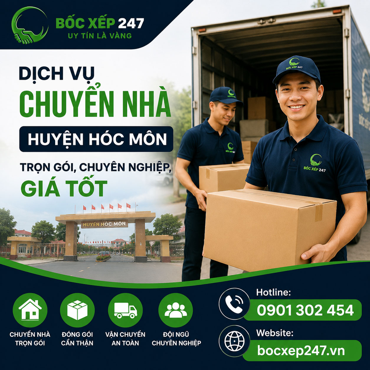 Dịch Vụ Chuyển Nhà Huyện Hóc Môn Trọn Gói, Chuyên Nghiệp, Giá Tốt