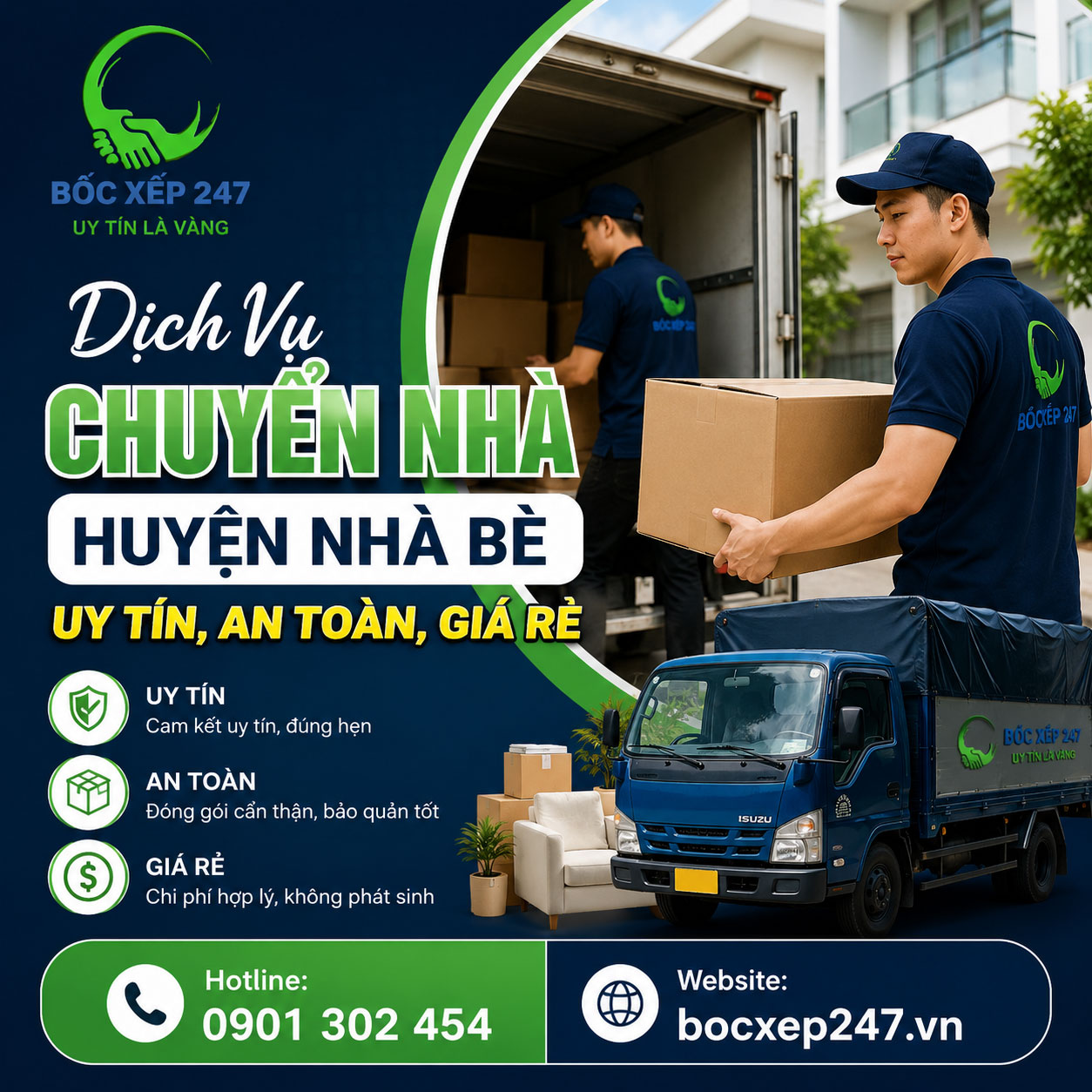 Dịch Vụ Chuyển Nhà Huyện Nhà Bè Uy Tín, An Toàn, Giá Rẻ