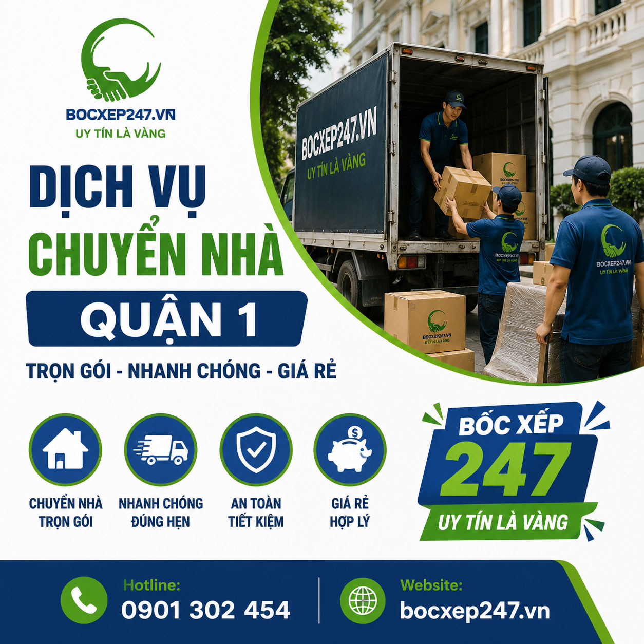 Dịch Vụ Chuyển Nhà Quận 1 Trọn Gói, Nhanh Chóng, Giá Rẻ