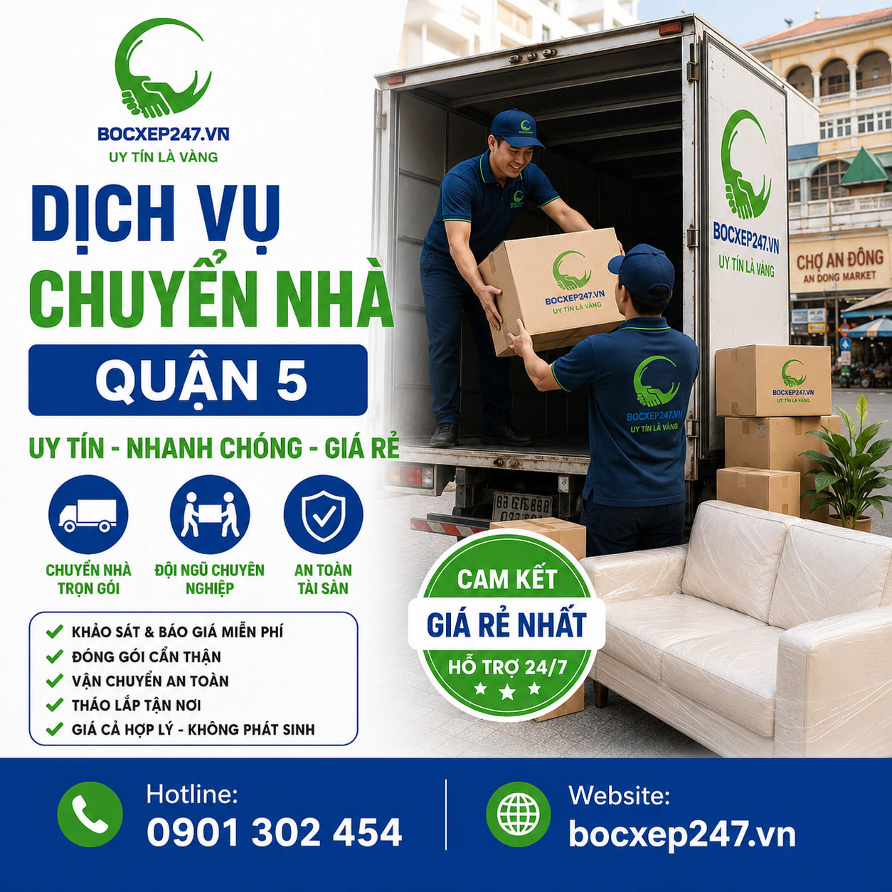 Dịch Vụ Chuyển Nhà Quận 5 Uy Tín, Nhanh Chóng, Giá Rẻ