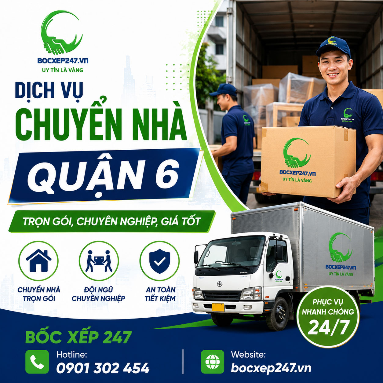 Dịch Vụ Chuyển Nhà Quận 6 Trọn Gói, Chuyên Nghiệp, Giá Tốt