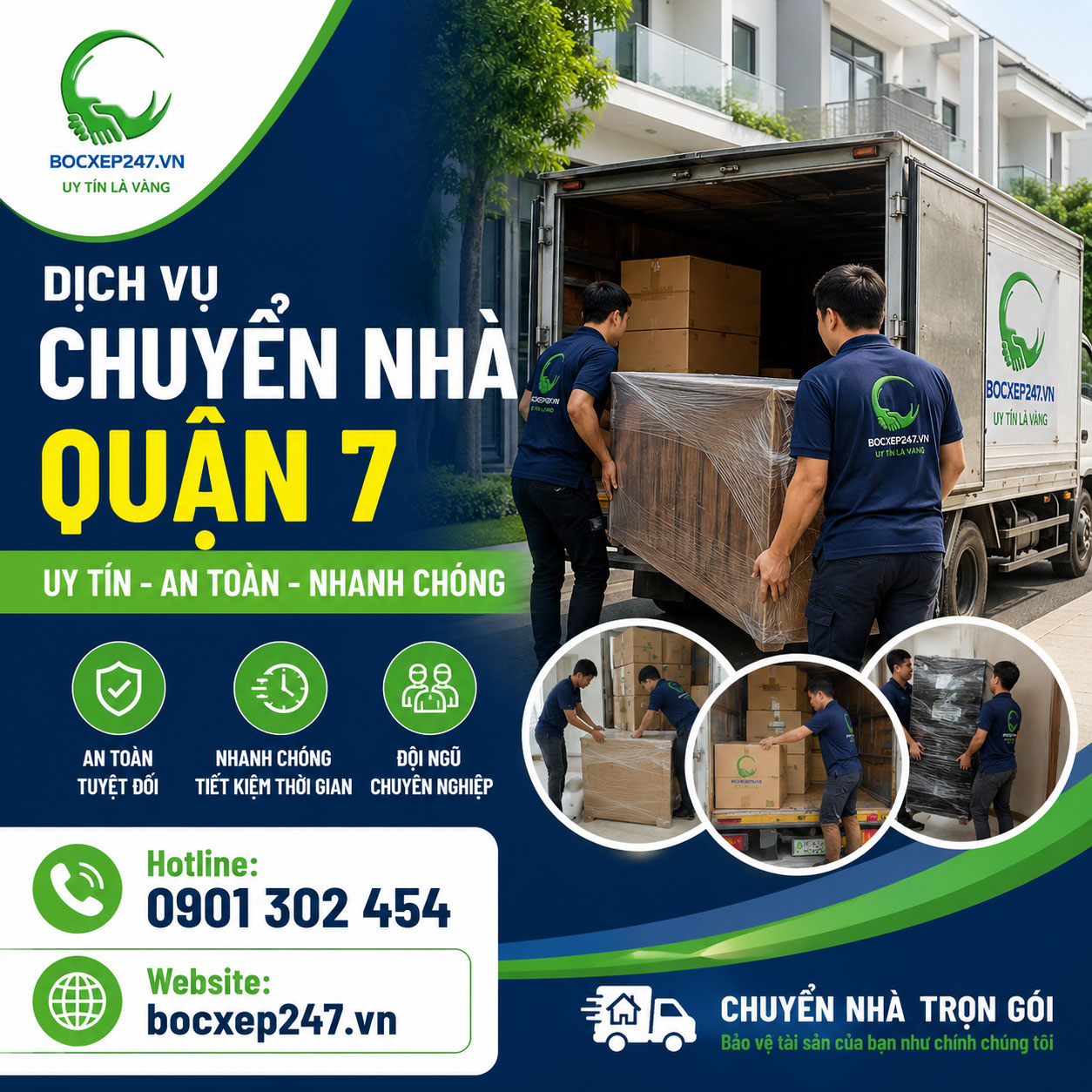 Dịch Vụ Chuyển Nhà Quận 7 Uy Tín, An Toàn, Nhanh Chóng