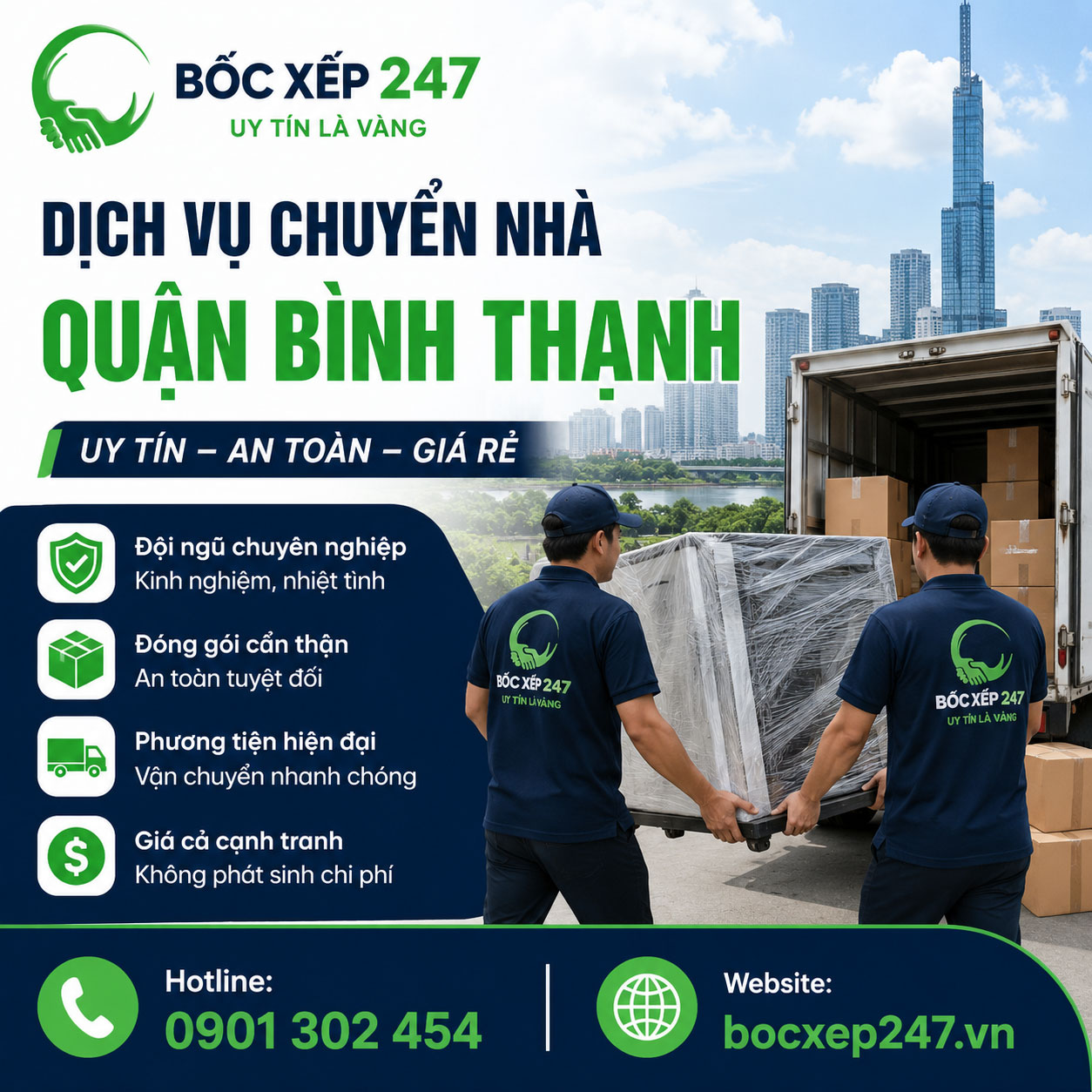Dịch Vụ Chuyển Nhà Quận Bình Thạnh Uy Tín, An Toàn, Giá Rẻ