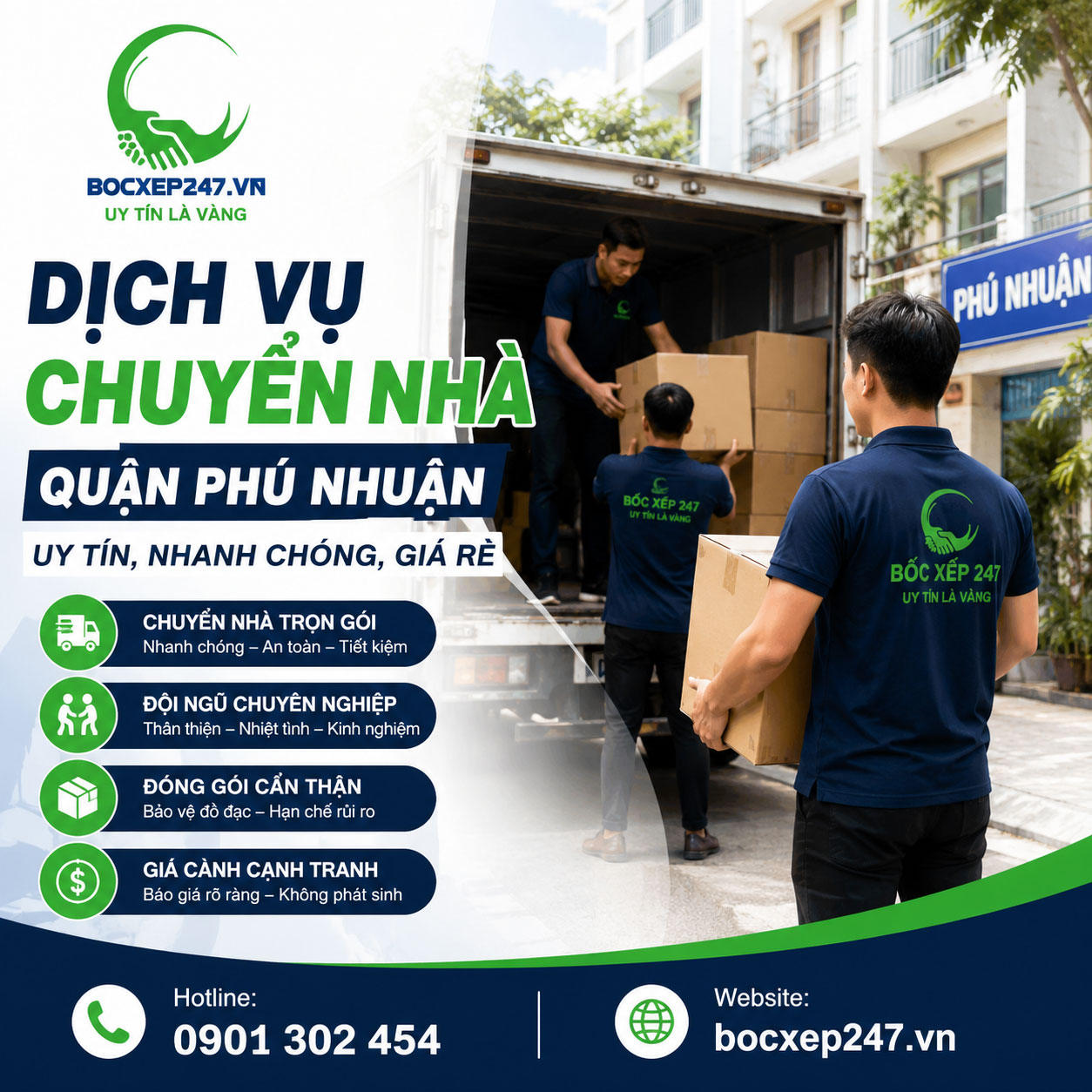Dịch Vụ Chuyển Nhà Quận Phú Nhuận Uy Tín, Nhanh Chóng, Giá Rẻ