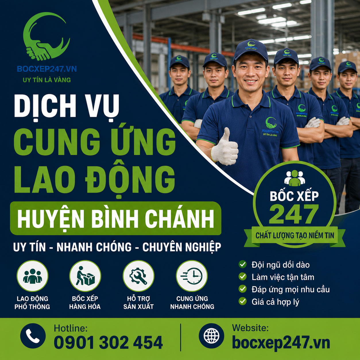 Dịch Vụ Cung Ứng Lao Động Huyện Bình Chánh Uy Tín, Nhanh Chóng