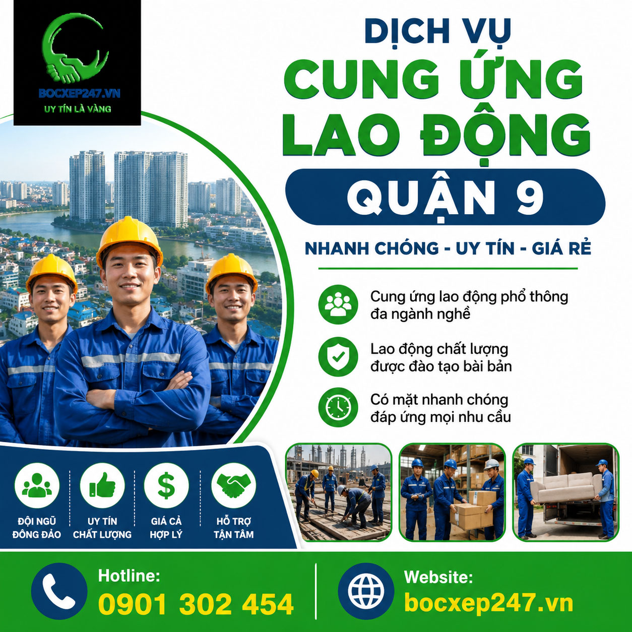 Dịch Vụ Cung Ứng Lao Động Quận 9 Nhanh Chóng, Uy Tín, Giá Rẻ