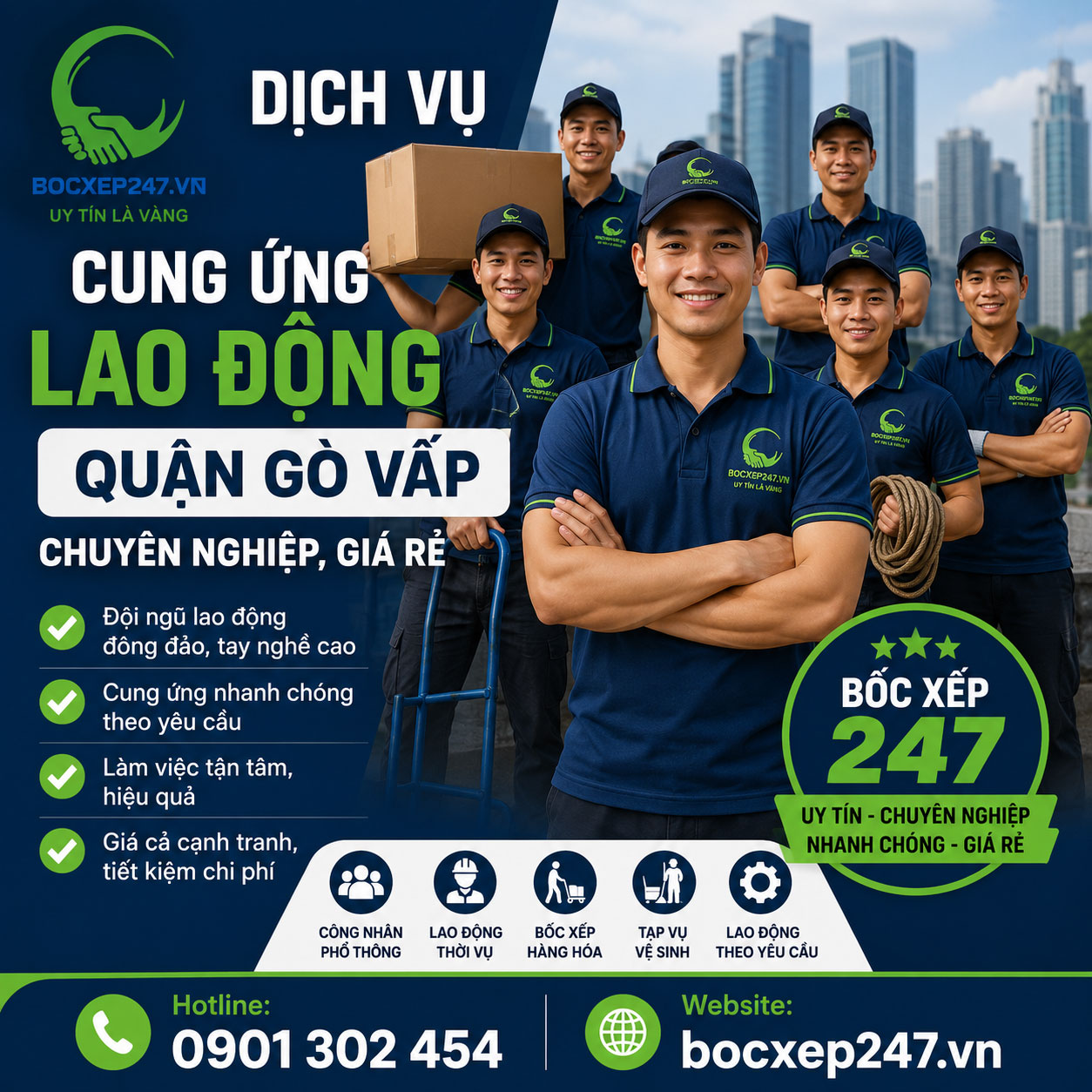 Dịch Vụ Cung Ứng Lao Động Quận Gò Vấp Chuyên Nghiệp, Giá Rẻ