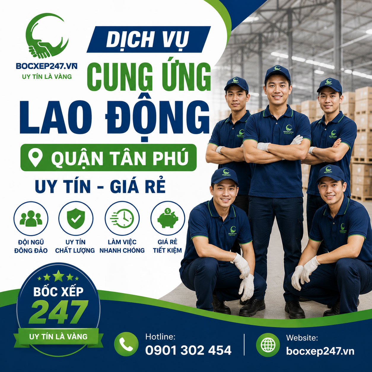 Dịch Vụ Cung Ứng Lao Động Quận Tân Phú Uy Tín, Giá Rẻ