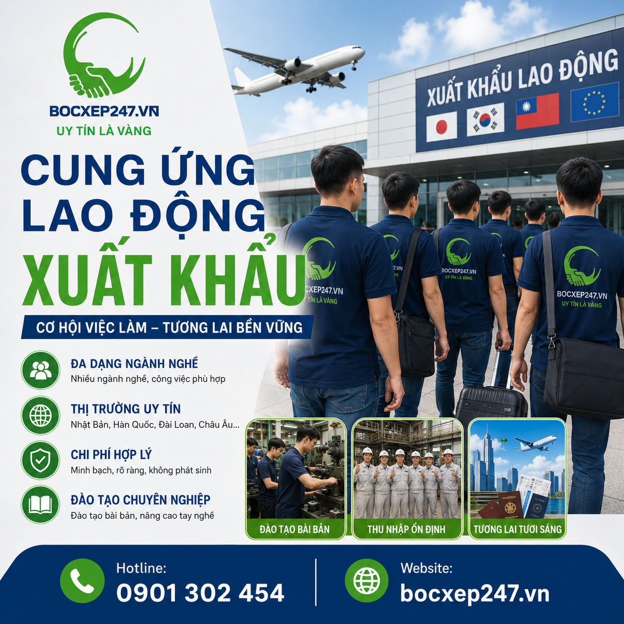 Bảng Báo Giá Cung Ứng Lao Động Xuất Khẩu 