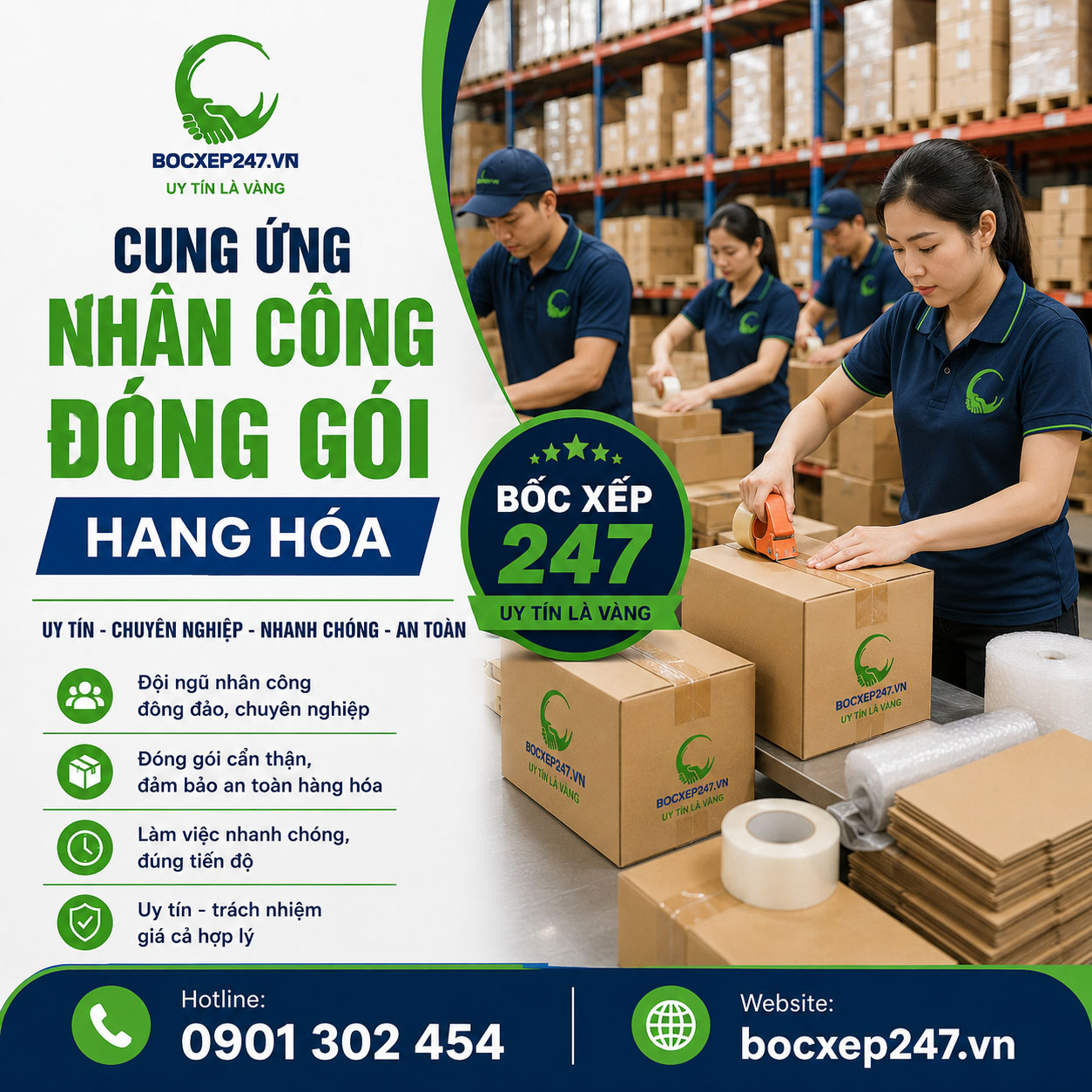Bảng Báo Giá Cung Ứng Nhân Công Đóng Gói Hàng Hóa