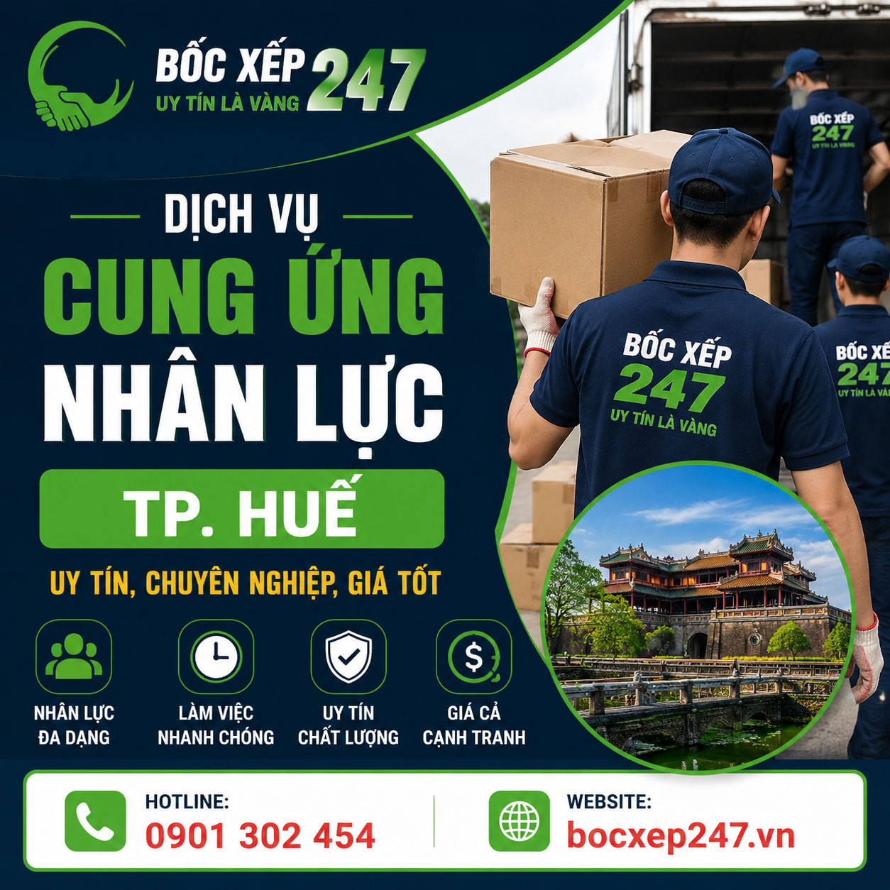 Dịch Vụ Cung Ứng Nhân Lực TP. Huế Uy Tín, Chuyên Nghiệp, Giá Tốt