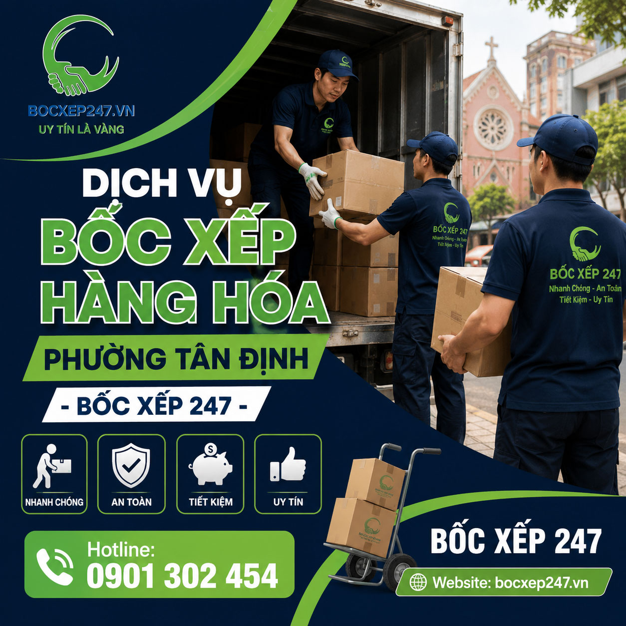 Dịch Vụ Bốc Xếp Hàng Hóa Phường Tân Định - Thành Tín 247