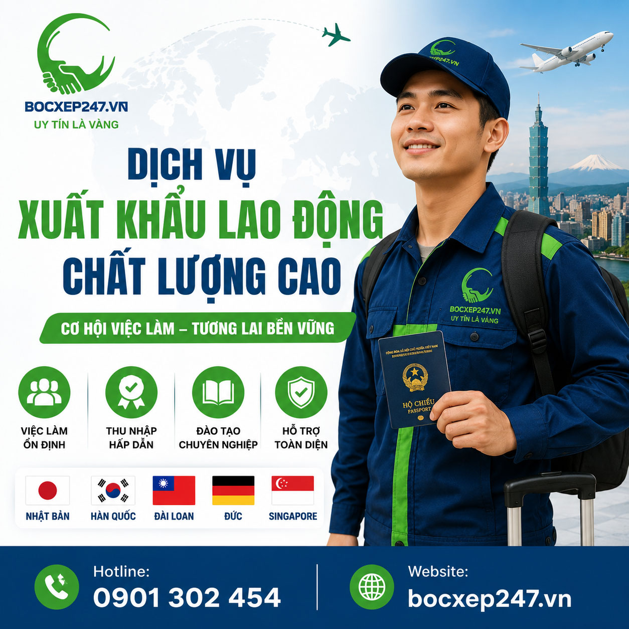 Bảng báo giá dịch vụ xuất khẩu lao động chất lượng cao