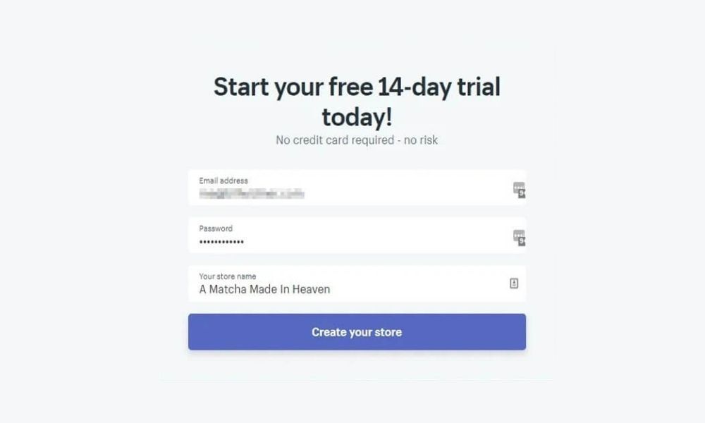 Tạo tài khoản bán hàng trên Shopify